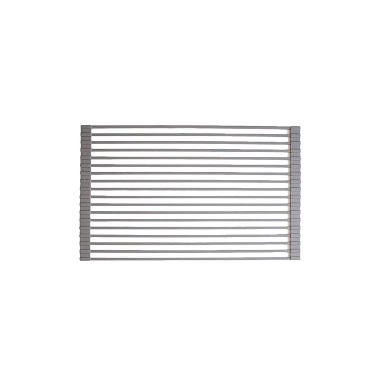 ZHILAI TENGSHUN TRADING INC Roll Up Stainless Steel Foldable Over Sink Dish Rack Wayfair Canada